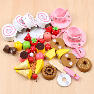 Giocattolo Torta <span class=keywords><strong>di</strong></span> Compleanno in Legno <span class=keywords><strong>per</strong></span> <span class=keywords><strong>Bambini</strong></span> Set Gioco Cucina con Cibo - Product Image 4