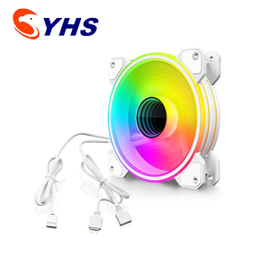 Led <span class=keywords><strong>Fan</strong></span> linh kiện điện tử Chassis <span class=keywords><strong>Fan</strong></span> kiểm soát nhiệt độ ánh sáng thần thánh đồng bộ quạt làm mát CPU Quạt làm mát - Product Image 3