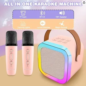 LJ500 Mini Portable Microphone Audio integrated Microphone Home singing Karaoke Family Wireless BT Outdoor Portable Speaker