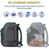 Sac à dos unisexe en polyester pour casque, lunettes, gants, bottes de ski et snowboard, idéal pour le voyage