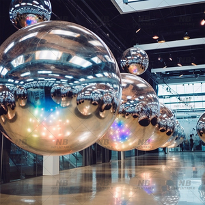 Wholesale Big Shiny Inflatable Mirror Ball Spheres Christmas Wedding Party Decoration Commercial PVC <b>Balloon</b> <b>Customized</b> Color Cu - Product Image 4