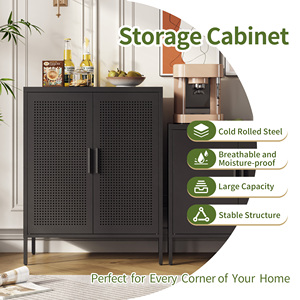 <b>Metal</b> Storage <b>Cabinet</b> 2 Doors 2 Adjustable Shelves Steel <b>File</b> <b>Cabinet</b> for Home Office - Product Image 4