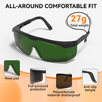 Lunettes de protection laser 400nm-500nm OD4+ pour gravure laser bleue, faciles à utiliser pour le marquage, la découpe, la soudure et le nettoyage