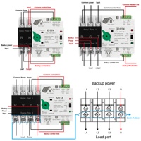 Interrupteur de transfert automatique double alimentation JOTTA monophasé ATS 4P 125A sur rail DIN pour système solaire photovoltaïque