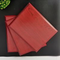 Trophée vierge d'affaires personnalisé en gros Plaque de récompense en bois MDF pour mur brun foncé pour gravure au laser