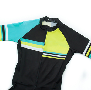 Combinaison de triathlon à blocs de couleur, durable, extensible, de haute qualité, personnalisable, de qualité professionnelle pour la compétition - Product Image 3