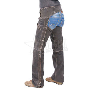 Mejor diseño Logotipo personalizado Impresión Mujeres Full Chaps Material de cuero ligero de alta calidad para deportes de equitación - Product Image 3