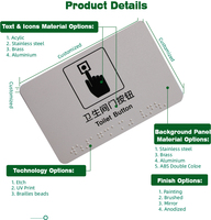 Étiquette Braille Personnalisée 6x7,9 Pouces Conforme ADA/ISO Durable et Résistante aux Rayures pour la Publicité Professionnelle et Communautaire