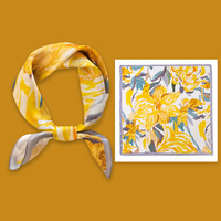 Coloré Floral Impression Mulberry Soie Écharpe Premium 53*53cm carré Écharpe Soie Cou Écharpe Élégant Femmes Accessoires