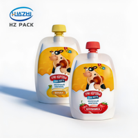 Pochette souple personnalisée à bec verseur pour yaourt et lait pour bébés et enfants, emballage Doypack autoportant avec bouchon coloré, qualité alimentaire