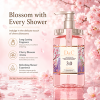 Gel Douche Éclaircissant au Collagène et Niacinamide à la Fleur de Cerisier Marque Blanche – Mousse Rafraîchissante Réparatrice pour la Peau