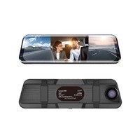 Caméra embarquée triple objectif M9 9902, avant 2K, arrière 1080P, avec câble d'extension de 30 m, écran tactile complet, DVR multimédia en streaming, garantie de 2 ans
