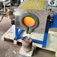 Fourneau de fusion à induction Topyro 5-200 kg avec contrôle PID automatique pour la fusion de ferraille, acier, cuivre, aluminium et la coulée de métaux