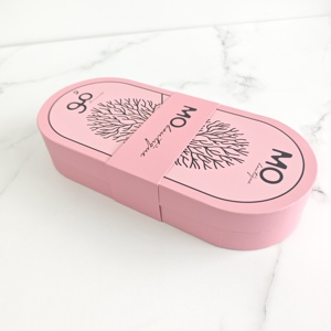 Cấp Thực Phẩm Cao Cấp Tùy Chỉnh Màu Hồng Mô Hình Dập Nổi Logo In Ấn Bánh Hộp Với Bìa Và Tay Áo - Product Image 5