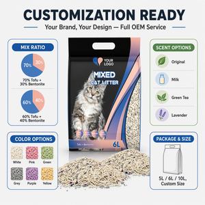 Litière pour chat en bentonite et tofu Ivve, forte absorption, 99 % sans poussière, désodorisant, parfum personnalisé, contrôle des odeurs, jetable dans les toilettes, écologique - Product Image 4