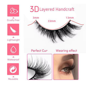 <span class=keywords><strong>Cils</strong></span> de Renard Réutilisables et faciles à nettoyer, Faux <span class=keywords><strong>Cils</strong></span> <span class=keywords><strong>3d</strong></span> en Vison, Look Oeil de Chat, 18mm, Long, 8d <span class=keywords><strong>Volume</strong></span>, Bande Complète - Product Image 2