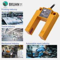 Sensor Fotoeléctrico de Ranura de 30mm NPN NC de 3 Cables CC IP67, Interruptor Tipo Ranura en U de Zinc Fundido a Presión para Automatización de Conteo