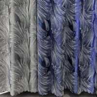 Tissu de rideau occultant jacquard abstrait moderne, texture métallique, en polyester épais, pour rideaux sur mesure