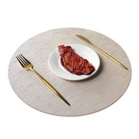 Dessous de verre élégants double face en cuir PVC pour restaurants, style classique, vente en gros, résistants à la chaleur
