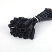 Câble d'alimentation DC femelle 22AWG 300V VW-1 avec connecteur jack cylindrique, fil étamé rouge et noir pour caméra CCTV, LED, personnalisé OEM