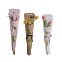 Papier d'emballage personnalisé pour bouquet de roses Coffrets cadeaux de fleurs à la main Vente en gros de boîtes florales pour bouquets