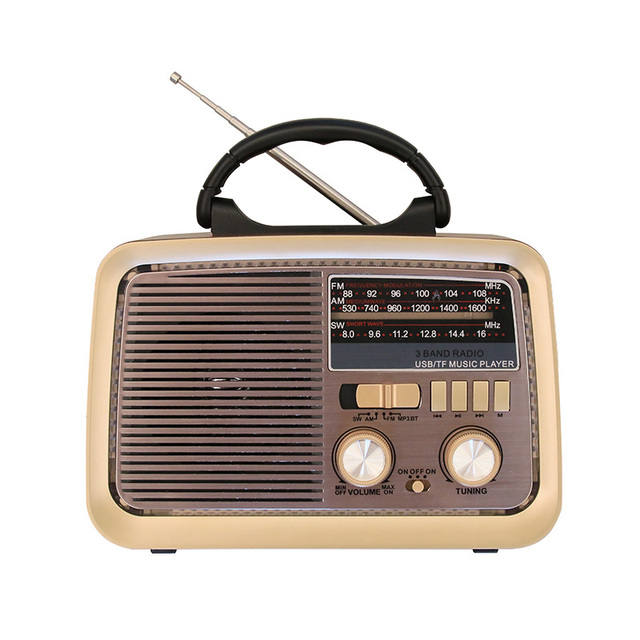 Factory Produce Wooden Vintage and Fashion Style Portable Radio With Usb,tf Player Rechargeable and Blueteeth