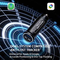 Localizador Antipérdida de Nuevo Diseño y Precio Accesible, Cargador de Coche con Función de Buscador para Find My Tag, Compatible con Apple iOS y Android, Rastreador de Coche