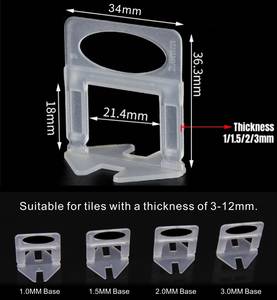 Système de nivellement de carreaux mural 2,0 mm à <span class=keywords><strong>prix</strong></span> d'usine, outils de nivellement de carreaux, clips et entretoises - Product Image 2