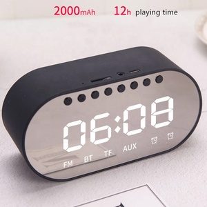 Réveil numérique à LED avec alarme, bluetooth, haut-parleur, radio FM, carte TF, réveil <span class=keywords><strong>de</strong></span> la table, lumière LED, horloge cadeau multifonctionnel - Product Image 5