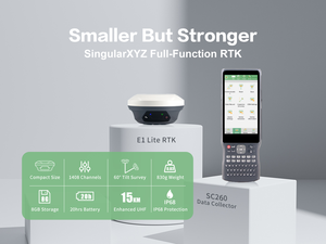 SingularXYZ E1 Lite RTK GNSS 15km Radio IP68 Étanche pour la Topographie sur le Terrain - Product Image 2