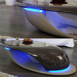 Mesa de Centro Escultural C135 de Alto Brillo, Mesa Pequeña con Forma de Nave Espacial Moderna y Futurista para Hotel, Villa, Sala de Estar - Product Image 2