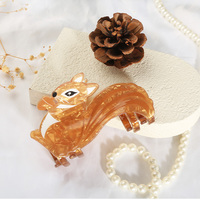 Ensemble de pinces à cheveux créatives 3D esthétiques Kawaii en forme d'animaux, grandes pinces professionnelles en acrylique pour accessoires féminins