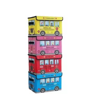 Foldable Fabric <strong>Chest</strong> <strong>Storage</strong> Box School Bus Toy <strong>Chest</strong> Lid Collapsible Organizer Cubes Truck Toy <strong>Storage</strong> Classroom Home Use - Product Image 6