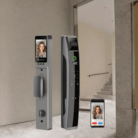 Cerradura Inteligente WiFi de Aleación de Aluminio y Latón para Puerta con Huella Dactilar, Reconocimiento Facial, Tarjeta, Almacenamiento en la Nube, Aplicación Tuya y Código Anti-Espionaje