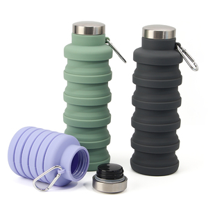 Food Grade Silicone Water <b>Bottle</b> Collapsible and Reusable Travel <b>Sports</b> Drinkware for Outdoor Activities - Product Image 3