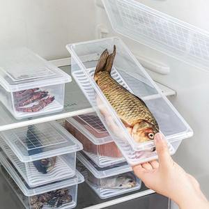 Boîte de conservation alimentaire rectangulaire de style japonais avec couvercle, en plastique écologique, pour réfrigérateur et congélateur. - Product Image 3