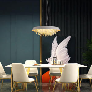 Zèle Éclairage Postmoderne Design luxe luxe goutte de pluie lustres en cristal plafonnier à vendre - Product Image 6