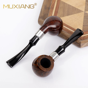 Muxiang Briarwood Pipe Prince Style 9mm Filter Solid Wood Tobacco Pipe - Product Image 4