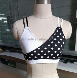 Conjunto de leotardo de ballet <span class=keywords><strong>para</strong></span> niñas con top corto de lunares y pantalones cortos <span class=keywords><strong>para</strong></span> gimnasia, entrenamiento, yoga, deporte, danza y espectáculos. - Product Image 5