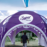 Carpa Inflable Profesional para Publicidad, Diseño de Domo de Cuatro Esquinas, Impermeable, para Promoción en Exteriores