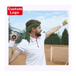 Miễn phí vận chuyển 2025 Bán buôn băng đô thể thao đa năng chất liệu <span class=keywords><strong>polyester</strong></span> spandex co giãn in logo tùy chỉnh 24cm dành cho nam - Product Image 6