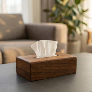 Boîte à mouchoirs en bois massif, porte-mouchoirs artisanal, distributeur de serviettes rustique pour la maison, le bureau, l'hôtel, le restaurant, vente en gros - Product Image 3