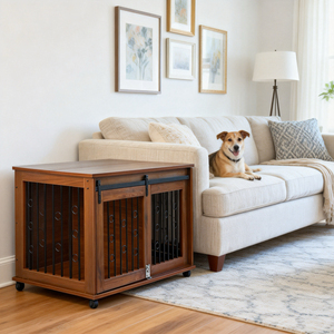 Chòi nuôi chó & nhà thú cưng bằng gỗ bền vững cao cấp, thiết kế hai cửa, có thể điều chỉnh, dành cho chó giống lớn, sử dụng được quanh năm - Product Image 6