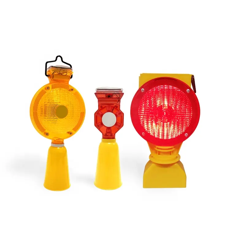 Led Solar Traffic Road Barricade Warning Light Solar Safety Led Traffic Flashing Warning Lights/