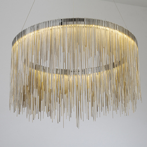 Lampada a sospensione a Led in acciaio inossidabile con corpo in alluminio in acciaio inossidabile oro rosa argento - Product Image 3