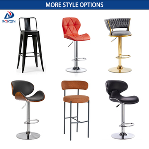 كرسي بار فاخر دوار من المخمل، كرسي طعام وكونتر قابل للتعديل مع مسند قدم للمطبخ، الحانة، المقهى، وغرفة الطعام - Product Image 2