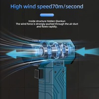 Ventilateur de sèche-linge turbo pour voiture, 180MPH/1,3 LB souffleur d'air de sèche-voiture de poussée 400W 40mm moteur sans balais, souffler 2 canettes de coke facilement