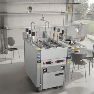 Cocina de pasta eléctrica de mesa comercial de fideos con gabinete - Product Image 1