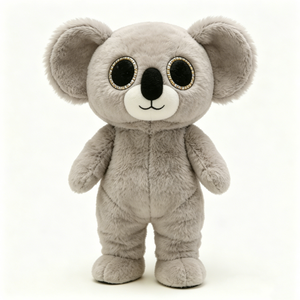 Peluche de koala personalizado, peluche de koala de pie, peluche de koala de ojos grandes, peluche de koala gris - Product Image 1