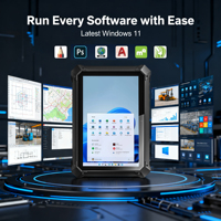 Tablette robuste d'extérieur QS1006 Windows 11 Pro Wi-Fi PC robuste lisible en plein soleil Tablette 10,1 pouces pour le travail sur le terrain Construction